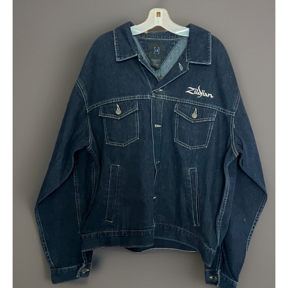Zildjian Logo Denim Jacket Men's XL NWT Button Front Made in Canada READ